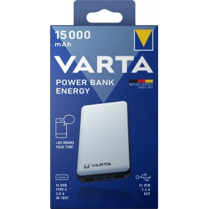 Powerbank 2XUSB/1x Micro USB/1xType C 15.000 mAh