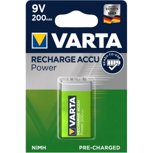 Şarjlı Kare Pil - E Recharge Accu Power 9 V 200 mAh