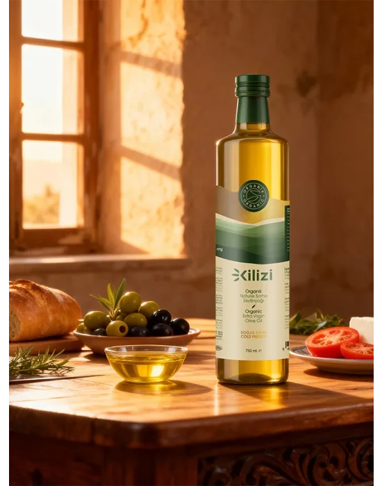 Kilizi Yeni Hasat Soğuk Sıkım Organik Sızma Zeytinyağı (750 ML)