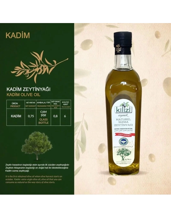 Kadim Kilizi Organik Zeytinyağı (750 ML)