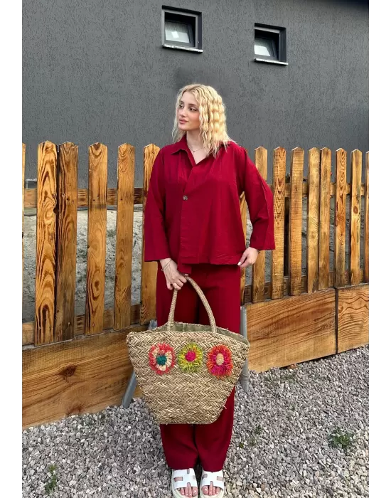 Avenza Bordo Düğmeli İkili Takım