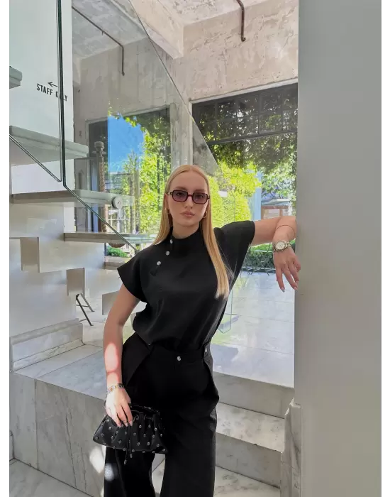 Boherna Siyah Keten İkili Takım