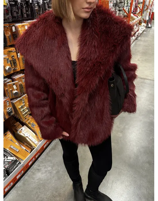 Lavinia Bordo Premium Yumuş Kürk