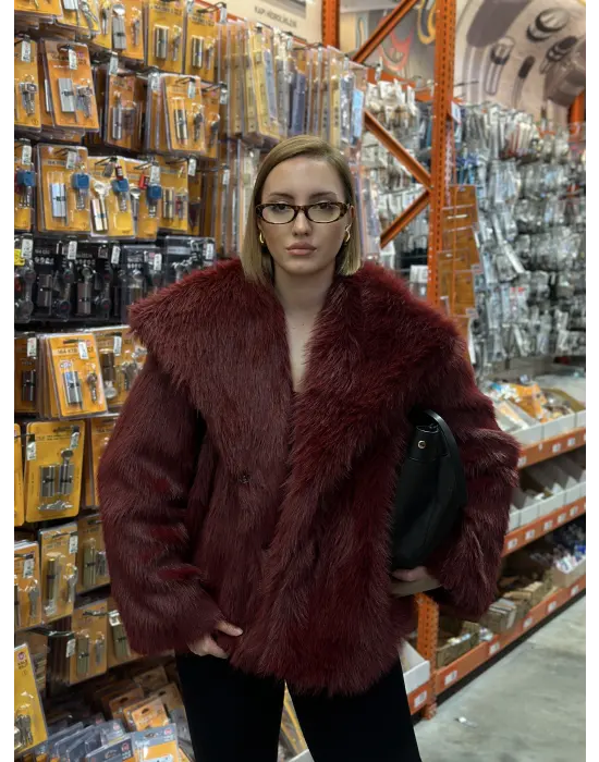 Lavinia Bordo Premium Yumuş Kürk