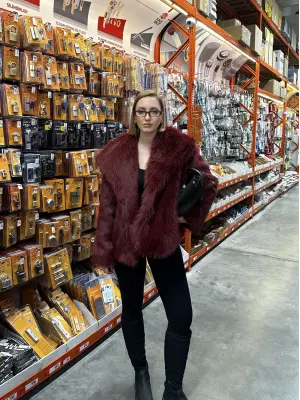 Lavinia Bordo Premium Yumuş Kürk