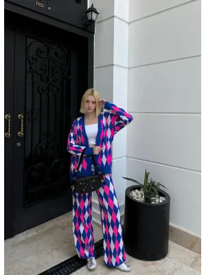 Montela Hırka/Pantolon İkili Lacivert Triko Takım