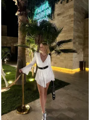 Valentia Tasarım Şortlu Kemerli Elbise