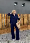 Avenza Lacivert Düğmeli İkili Takım