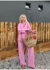 Avenza Pembe Düğmeli İkili Takım