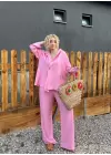 Avenza Pembe Düğmeli İkili Takım