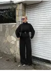 Eva Siyah Bel Kemerli İkili Modal Takım