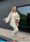 Ferina Taş Muslin Ön Bağlamalı Kimono Takım