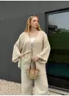 Ferina Taş Muslin Ön Bağlamalı Kimono Takım