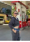 Molyn Şardonlu Kot Detay İkili Füme Eşofman Takım