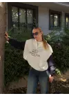 Polin Polo Yaka Nakışlı Şardonlu Sweatshirt
