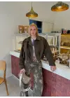 Rodney Haki Apoletli Süet Ceket