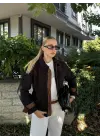 Rosa Buklet Fermuarlı Bomber Ceket