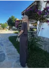 Urban Kahve Esnek Yumuşacık Modal Kumaş İkili Alt/Üst Takım