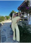 Urban Pastel Sarı Esnek Yumuşacık Modal Kumaş İkili Alt/Üst Takım