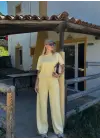 Urban Pastel Sarı Esnek Yumuşacık Modal Kumaş İkili Alt/Üst Takım