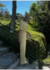 Urban Pastel Sarı Esnek Yumuşacık Modal Kumaş İkili Alt/Üst Takım