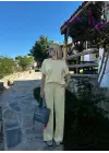 Urban Pastel Sarı Esnek Yumuşacık Modal Kumaş İkili Alt/Üst Takım