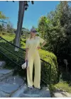 Urban Pastel Sarı Esnek Yumuşacık Modal Kumaş İkili Alt/Üst Takım