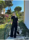 Urban Siyah Esnek Yumuşacık Modal Kumaş İkili Alt/Üst Takım
