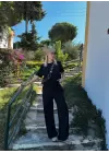 Urban Siyah Esnek Yumuşacık Modal Kumaş İkili Alt/Üst Takım