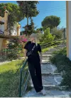 Urban Siyah Esnek Yumuşacık Modal Kumaş İkili Alt/Üst Takım