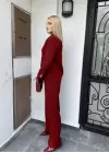 Velvet Bordo Gold Büyük Tek Düğmeli İç Astarlı Beyaz Blazer Ceket