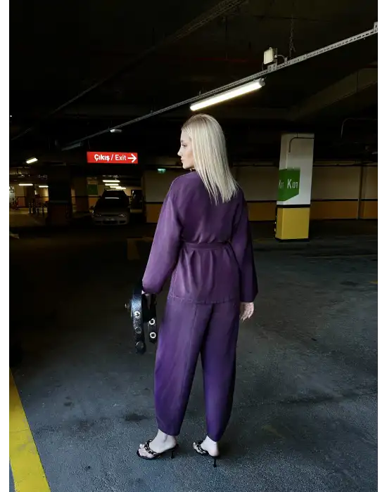 Tensel Bağlamalı Mürdüm Takım