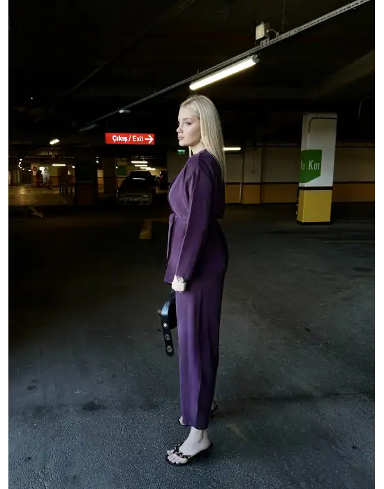 Tensel Bağlamalı Mürdüm Takım