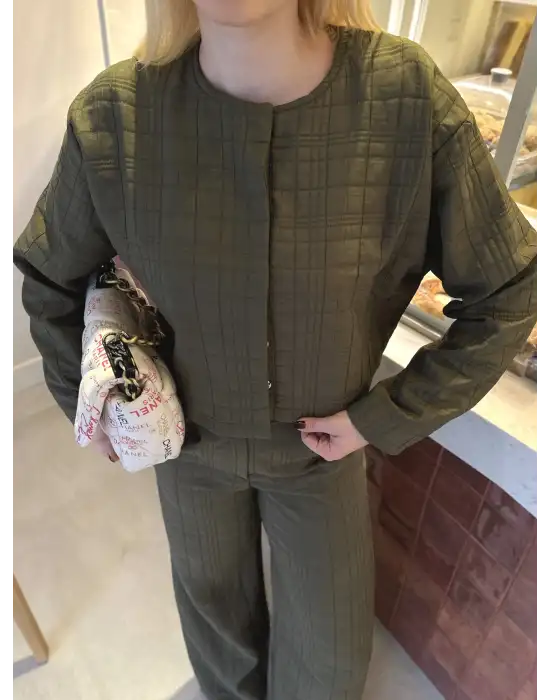 Haki Ceket/Pantolon Takım
