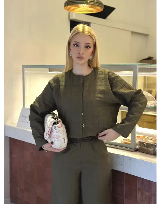 Haki Ceket/Pantolon Takım