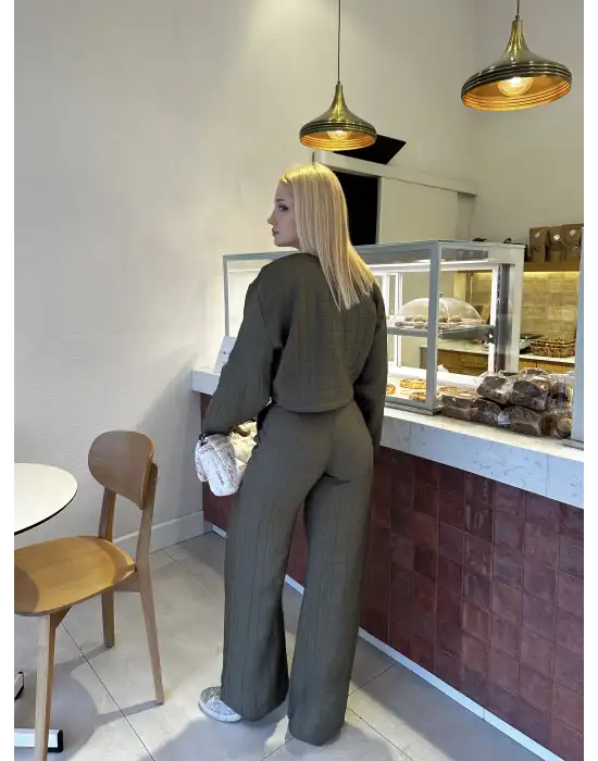 Haki Ceket/Pantolon Takım