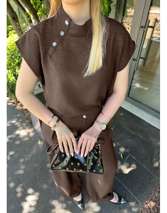 Boherna Kahve Keten İkili Takım