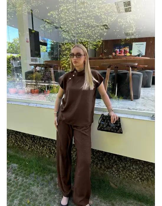 Boherna Kahve Keten İkili Takım