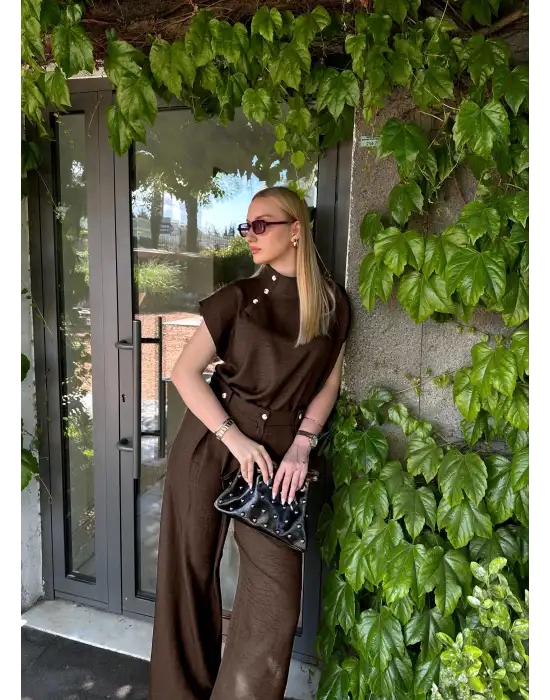 Boherna Kahve Keten İkili Takım