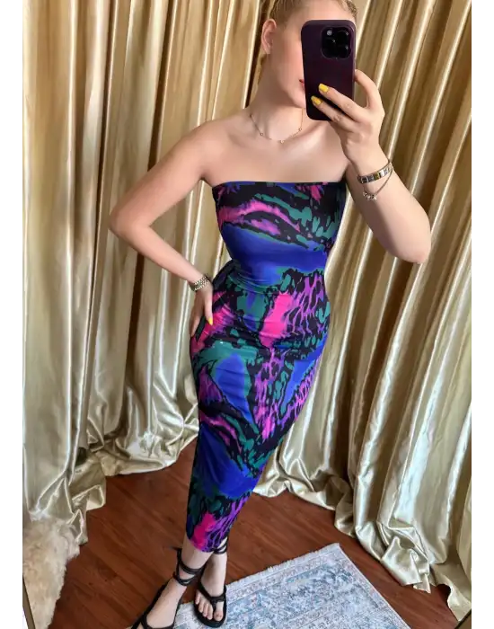 Asdo Strapless Basic Elbise