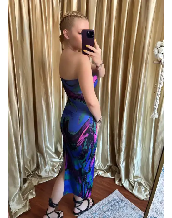 Asdo Strapless Basic Elbise