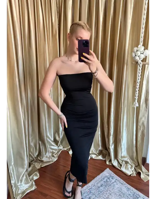 Asdo Strapless Basic Elbise