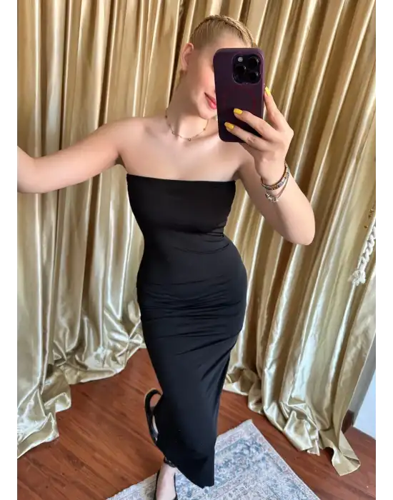Asdo Strapless Basic Elbise