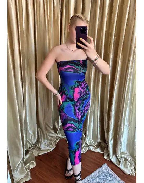 Asdo Strapless Basic Elbise