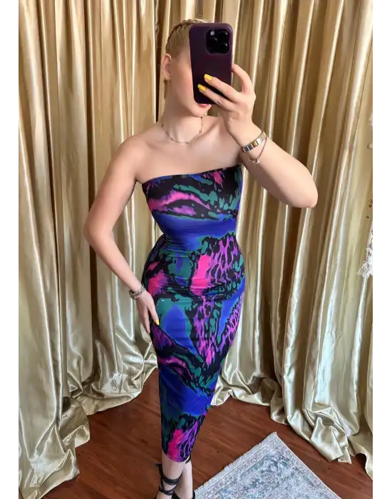 Asdo Strapless Basic Elbise