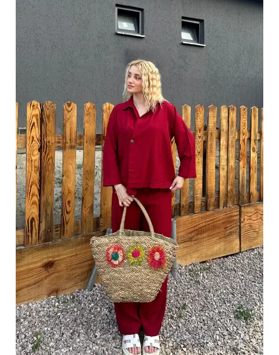 Avenza Bordo Düğmeli İkili Takım