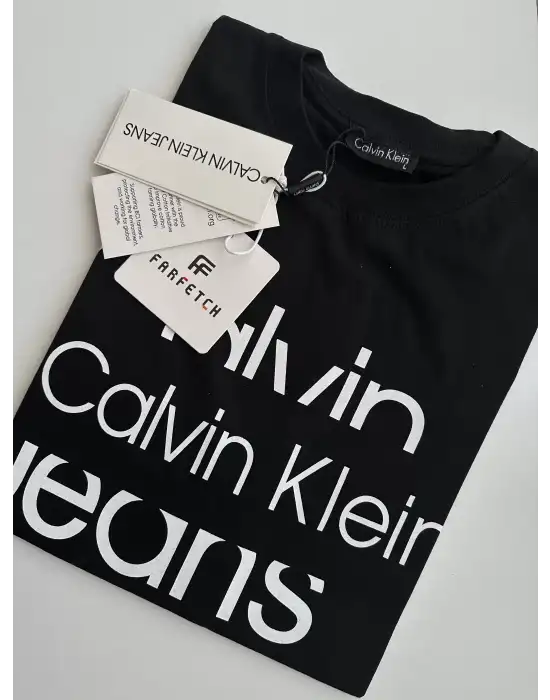 Baskılı Orijinal Marka Oversize Pamuk Siyah Tshirt