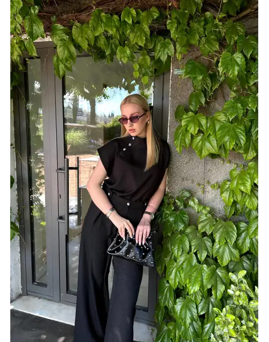 Boherna Siyah Keten İkili Takım