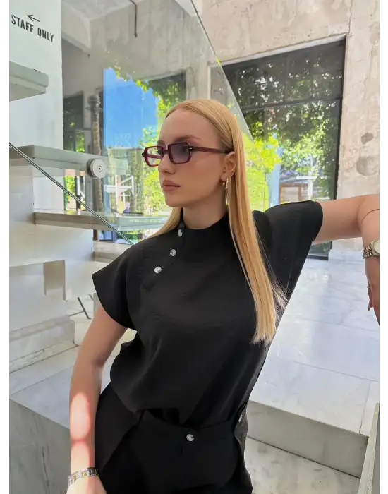 Boherna Siyah Keten İkili Takım