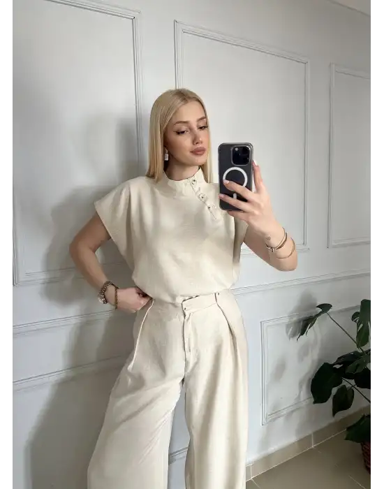 Boherna Taş Keten İkili Takım